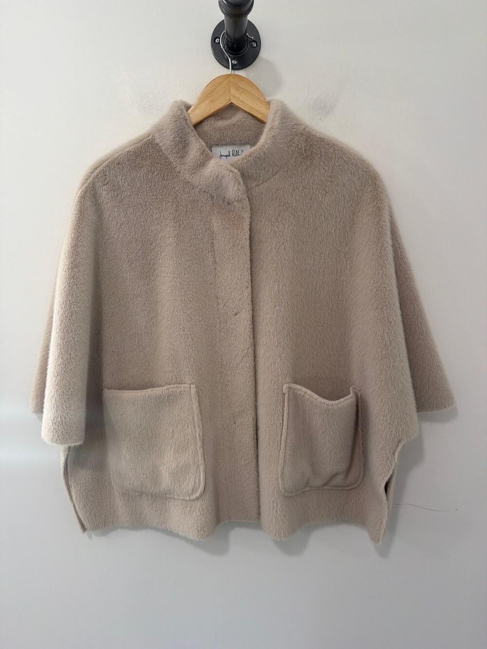 Joseph Ribkoff Faux Fur Jacket Cream Size M/L